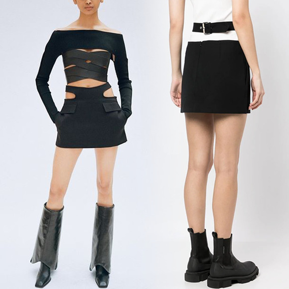 Dion Lee Dresses & Skirts - Dion Lee Black Mini Skirt - Structured Pocket Detail